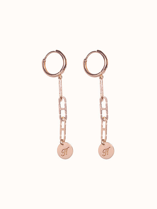 14K 18K 홀티스 H 드롭 귀걸이