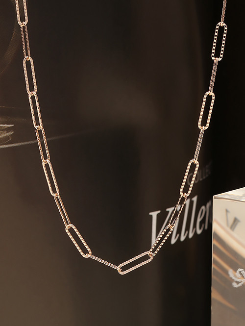 14K 18K 물결컷팅 클립 체인 목걸이(소,중,대사이즈)