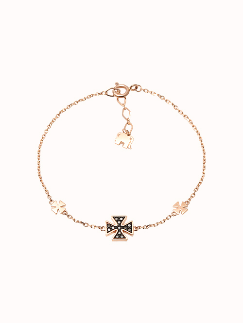 14K 18K 엘리제 블랙 큐빅 팔찌