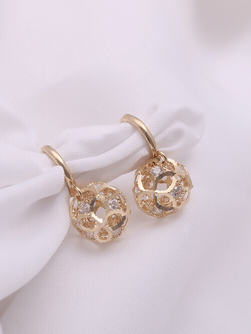 14K 18K 크레아 매쉬 볼 귀걸이