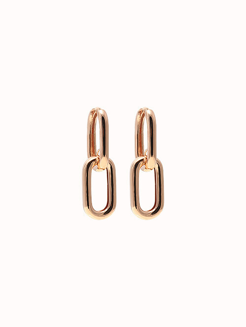 14K 18K 로아 더블 클립 귀걸이