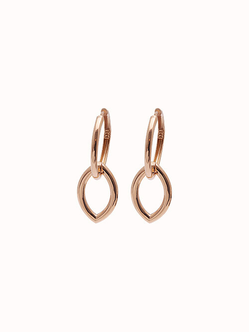 14K 18K 에튼 리프 귀걸이