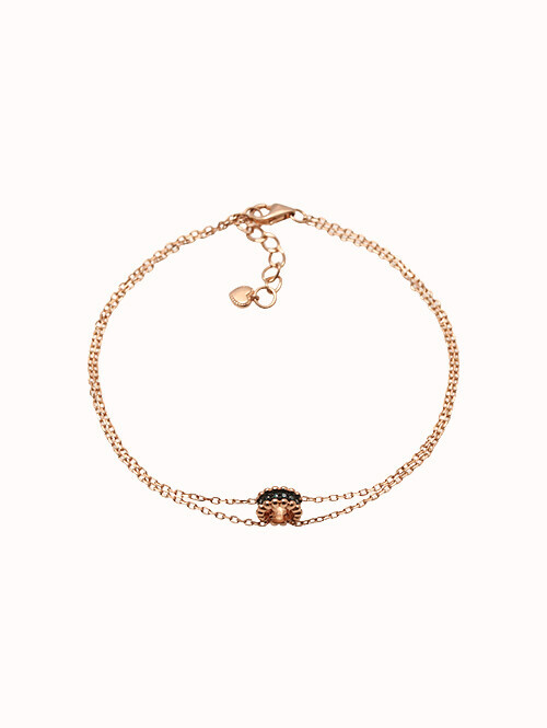 14K 18K 글로사 원통 청다이아 팔찌