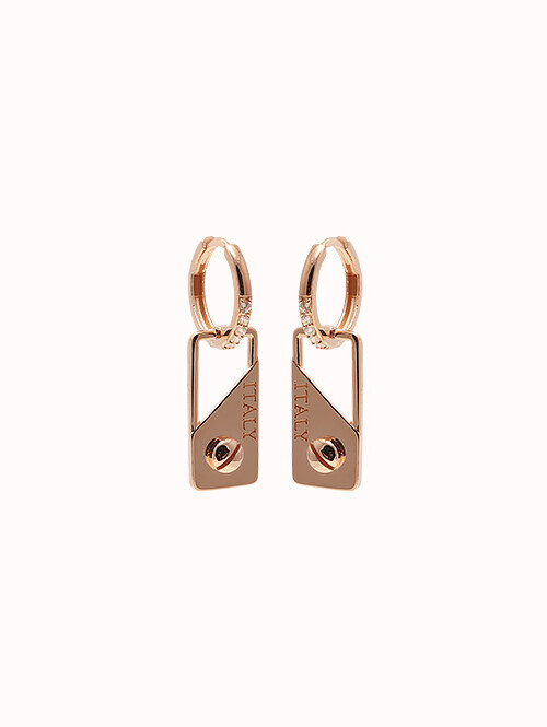 14K 18K 스큐르 스퀘어 귀걸이