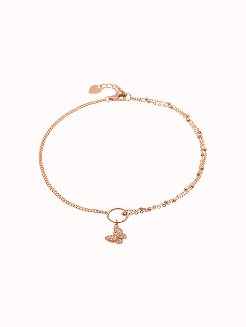 14K 18K 베르니 나비 발찌