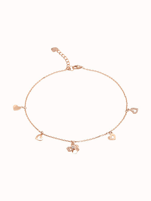 14K 18K 쉴리아 하트 클로버 발찌