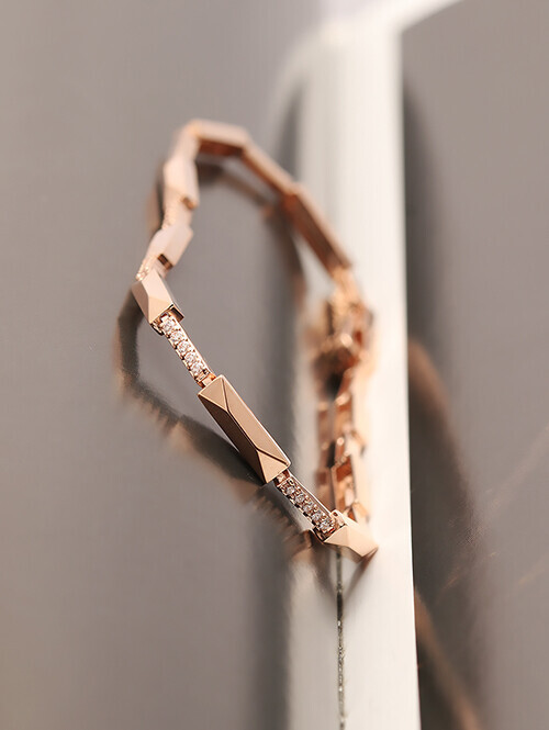 14K 18K 엠포니아 스틱 체인 팔찌