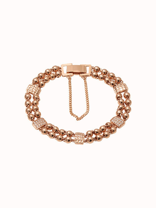 14K 18K 산드라 두줄 볼 팔찌