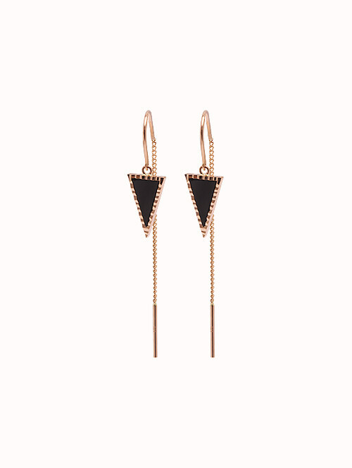 14K 18K 셀리아나 오닉스 드롭 귀걸이