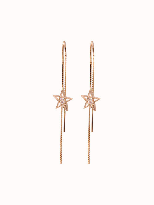 14K 18K 스타라이트 드롭 귀걸이