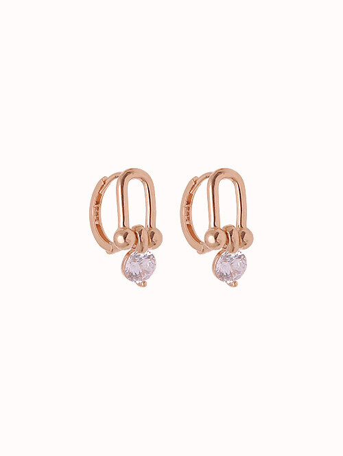 14K 18K 끌레느 큐빅 귀걸이