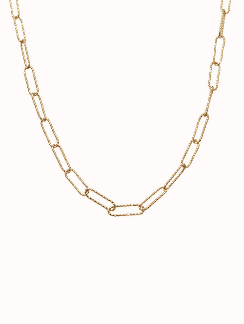 14K 18K 입체 클립 목걸이