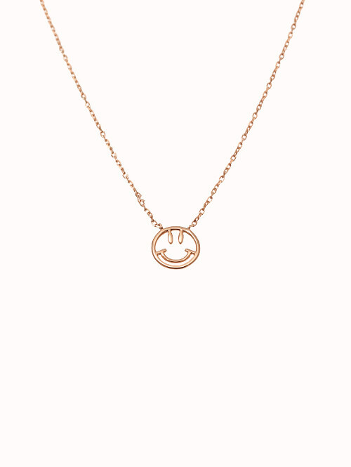 14K 18K 굿데이 스마일 목걸이