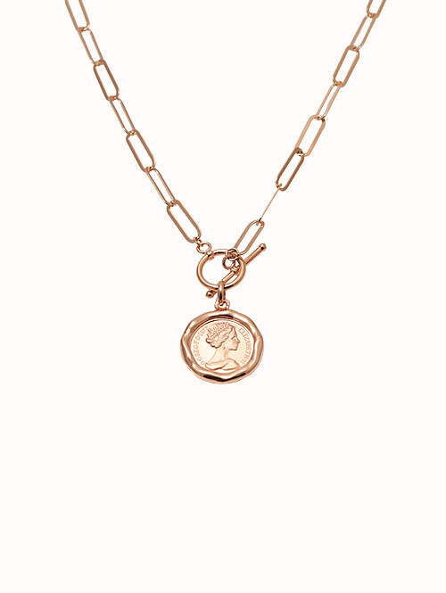 14K 18K 프리윙클 코인 목걸이