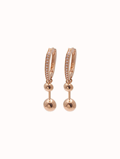 14K 18K 오블리비오 볼 귀걸이