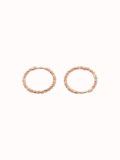 14K 18K 다르티스 로프 링 귀걸이