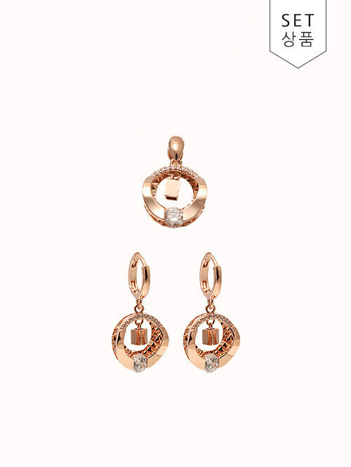 14K 18K 러너스 라운드 귀걸이