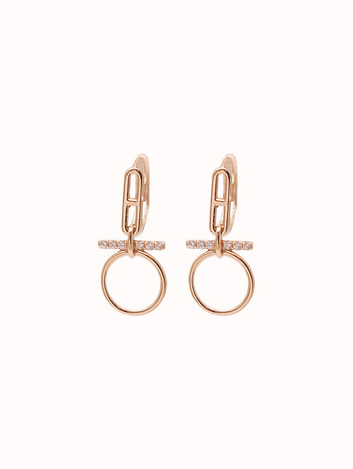 14K 18K  아르겐티움 써클 귀걸이