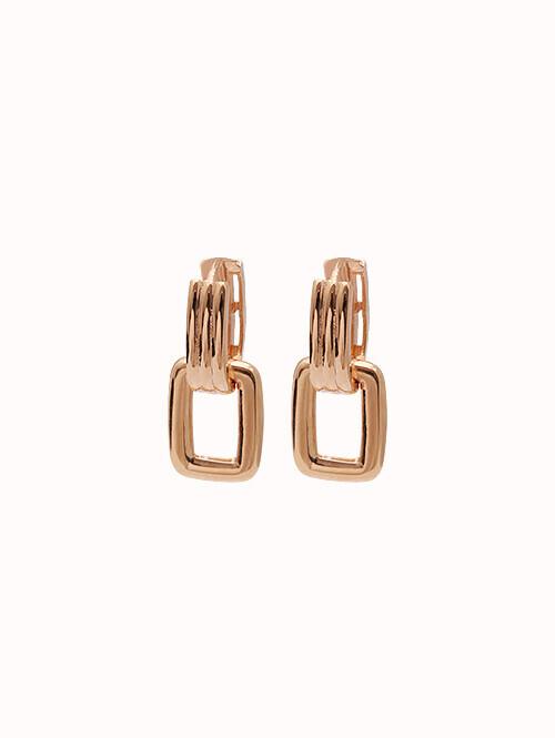 14K 18K 길리 스퀘어 귀걸이