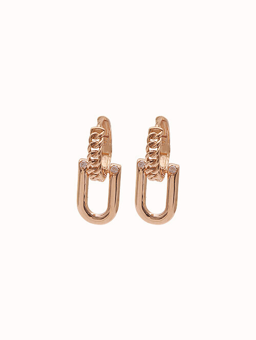 14K 18K 도나 U자 귀걸이