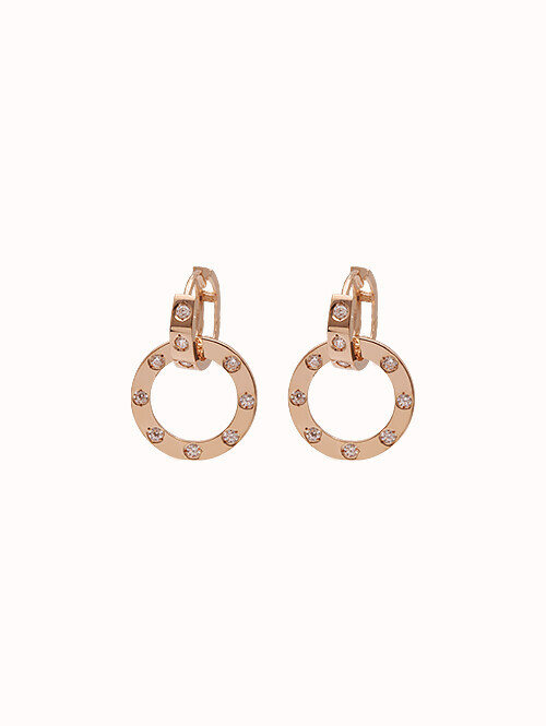 14K 18K 아텐티오 써클 귀걸이
