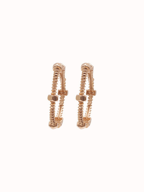 14K 18K 너트 링 귀걸이 (소,대사이즈)