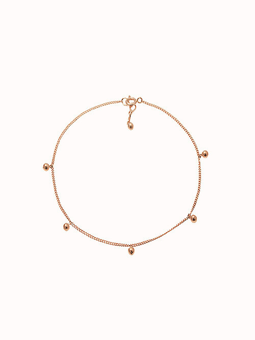 14K 18K 심플 볼 체인 발찌