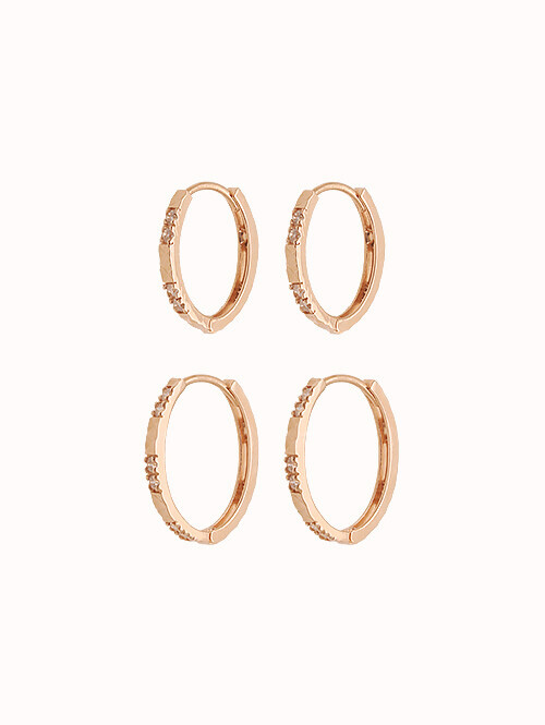 14K 18K 유스티아 링 귀걸이(소,중사이즈)