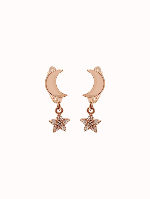 14K 18K 베리토르 별&달 귀걸이