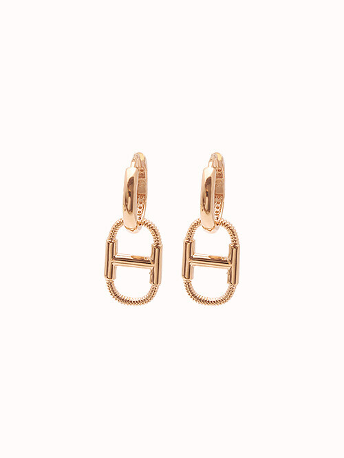 14K 18K 모멘툼 써클 H 귀걸이