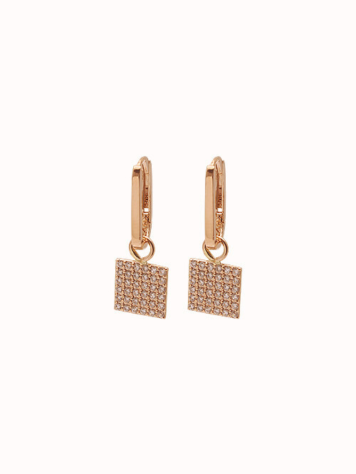 14K 18K 레밀나 스퀘어 귀걸이