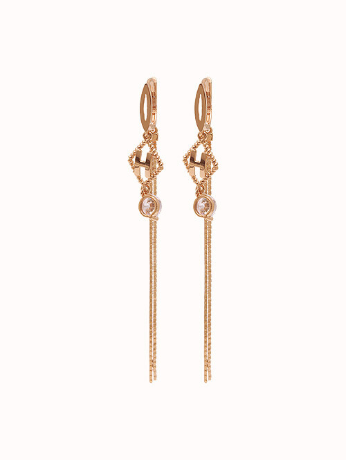 14K 18K 록시 H 드롭 귀걸이