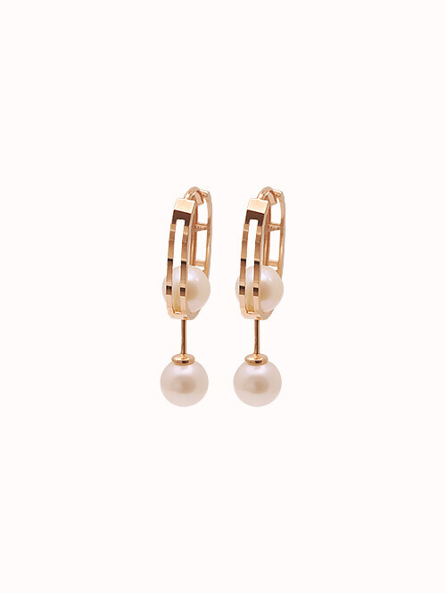 14K 18K 베르나토 진주 귀걸이