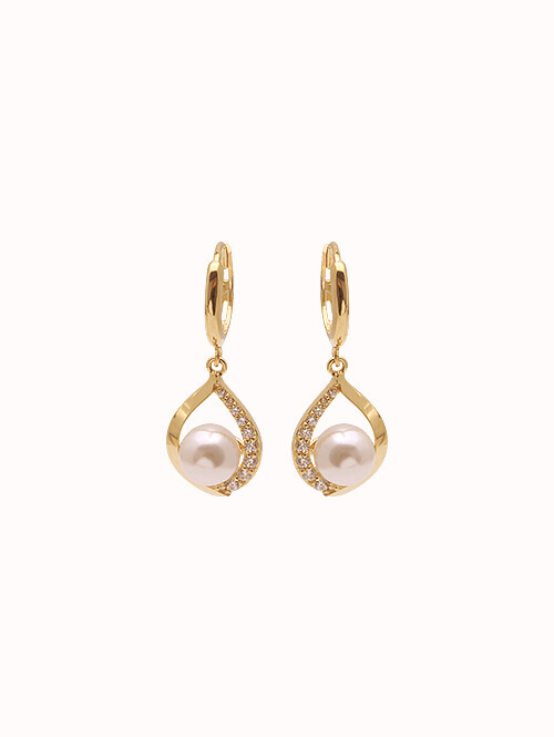 14K 18K 진주 티어스 귀걸이