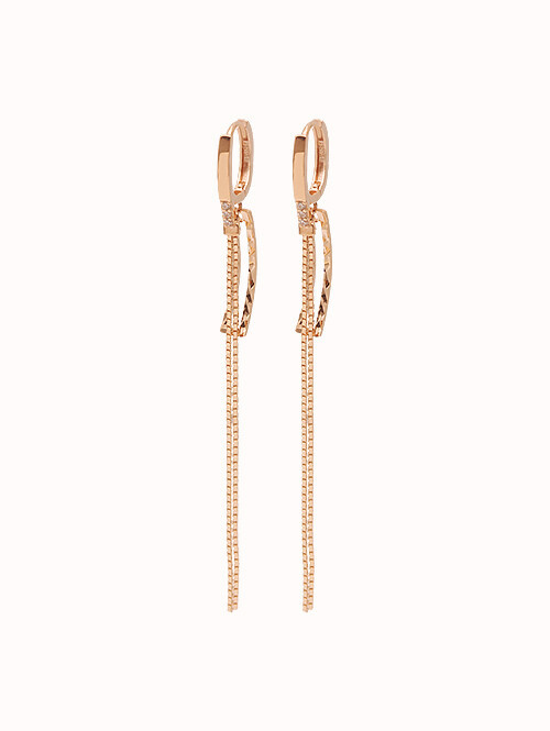 14K 18K 데리아 드롭 귀걸이