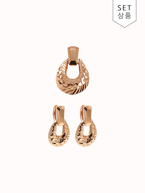 14K 18K 슬비아체 컷팅 귀걸이