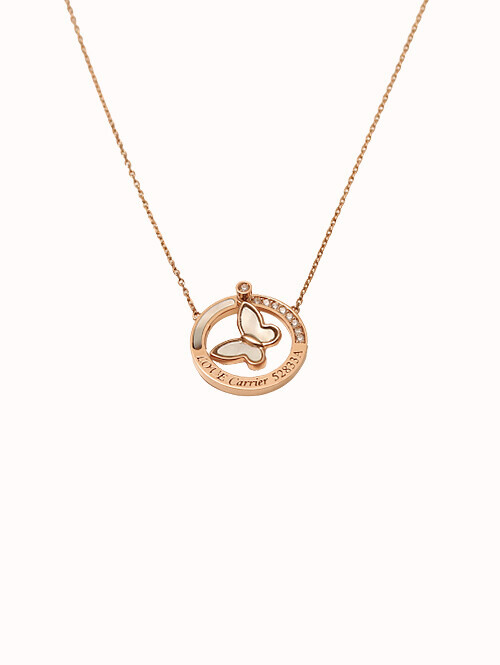 14K 18K 파피용 자개 목걸이