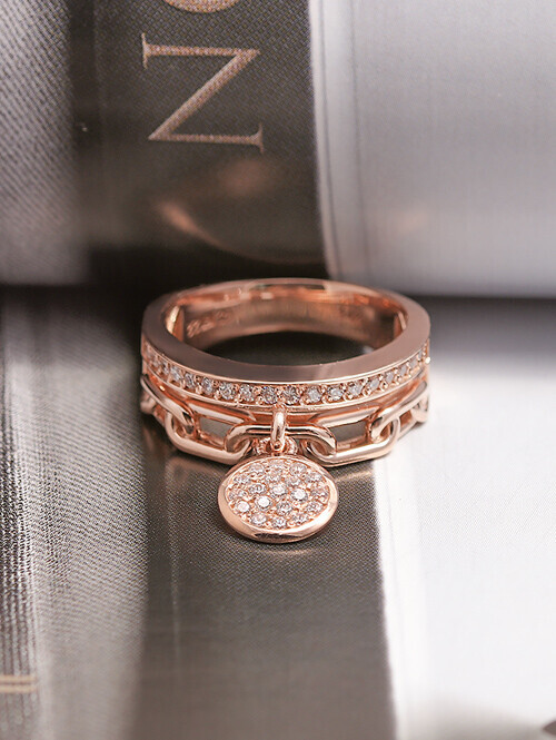 14K 18K 라노하인 써클 반지