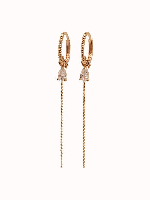 14K 18K 나리스 물방울 드롭 귀걸이