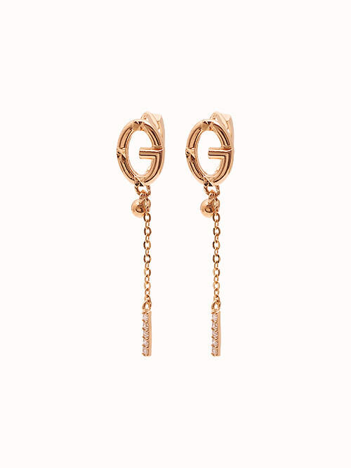 14K 18K 에딘 G 드롭 귀걸이