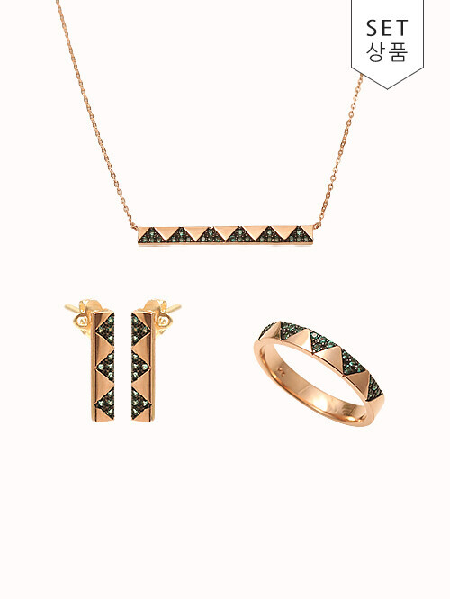 14K 18K 벨리체 삼각 스틱 귀걸이