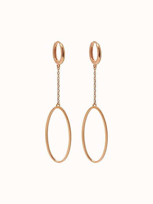 14K 18K 몬테 써클 드롭 귀걸이