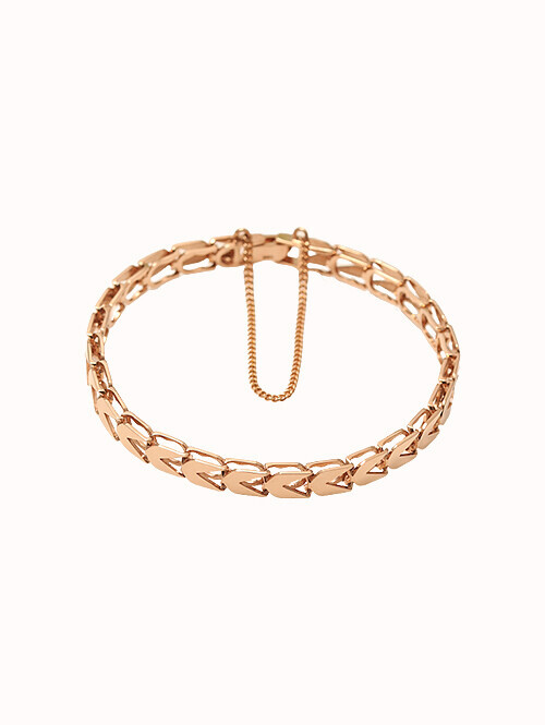 14K 18K 트리비 V 체인 팔찌