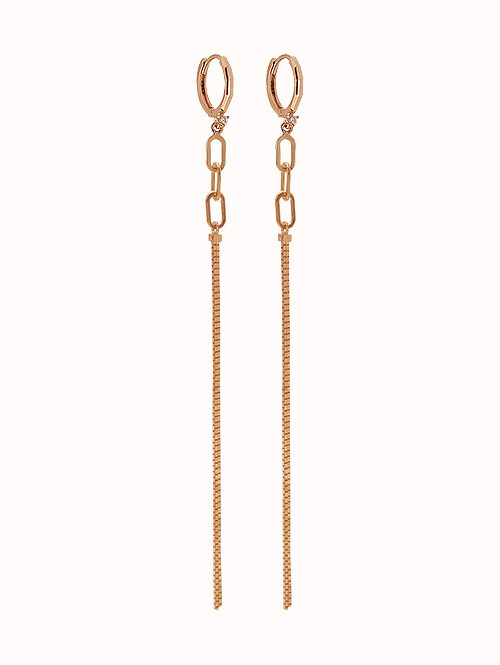 14K 18K 슬리브 드롭 귀걸이