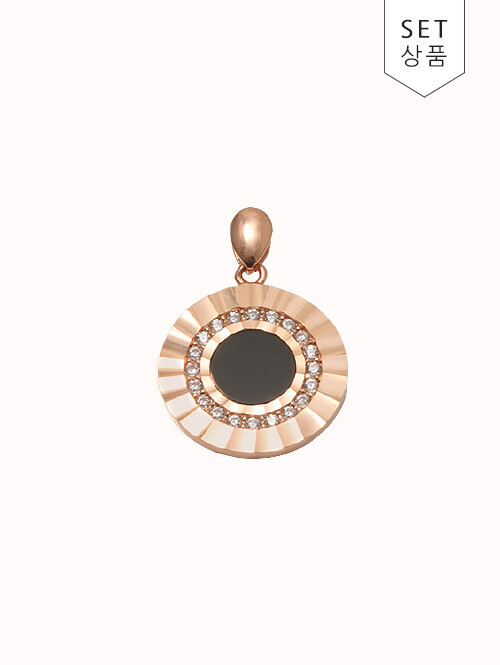 14K 18K 블랙선샤인 써클 팬던트 (체인별도상품)