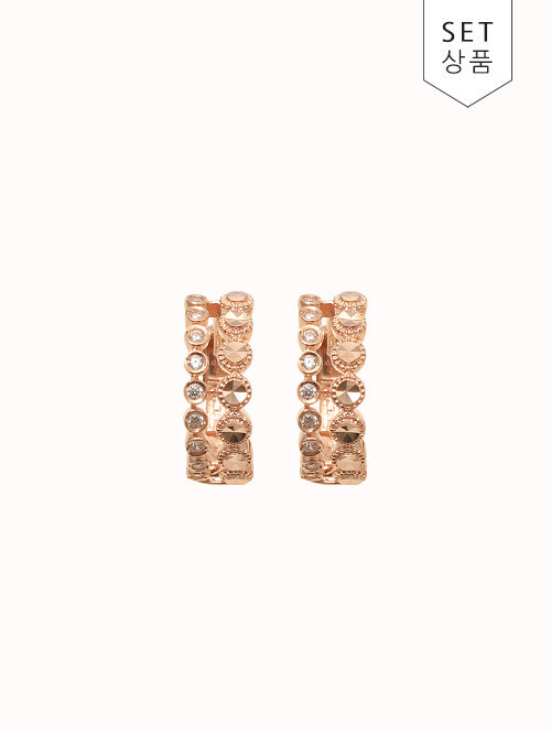 14K 18K 에게리아 두줄 귀걸이