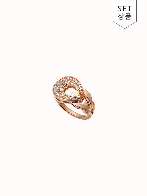 14K 18K 헤이즐 볼드 체인 반지