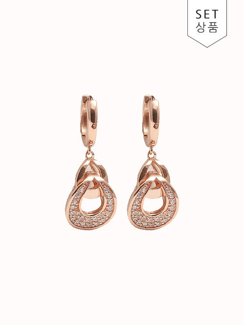 14K 18K 헤이즐 볼드 체인 귀걸이