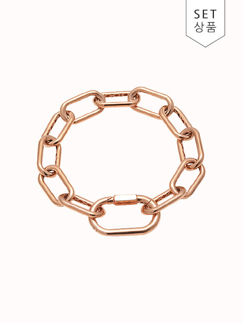 14K 18K 헤비 클립 체인 팔찌