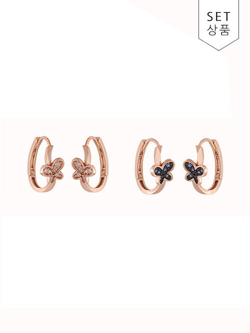 14K 18K 플로르 나비 귀걸이